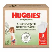 Absorvente Reutilizável para Fralda Huggies Eco Protect 8 Unidades