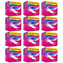 Absorvente Sem Abas Kit 12 Pacotes com 8 Unidades Naturalmente Gel Mais Conforto e Proteção