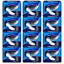 Absorvente Sem Abas Noturno Kit com 12 Pacotes com 8 Unidades Naturalmente Max Conforto e Proteção