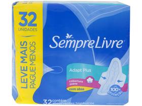 Absorvente Sempre Livre Adapt Plus - com Abas 32 Unidades