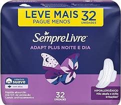 Absorvente sempre livre adapt plus noturno suave noite e dia c/32 Absorvente sempre livre adapt plus noturno suave noite e dia c/32