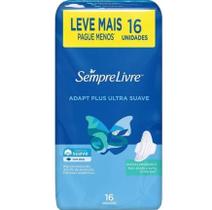 Absorvente Sempre Livre Adapt Plus Suave com Abas 16 Un.