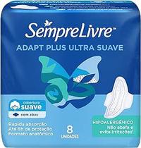 Absorvente Sempre Livre Adapt Plus Ultra Suave Com Abas 8 unidades