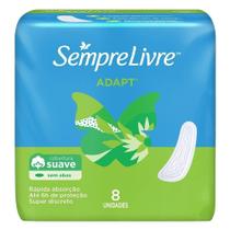 Absorvente Sempre Livre Especial Adapt Suave sem Abas - Embalagem com 8 Unidades