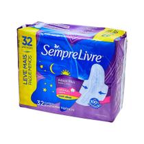 Absorvente Sempre Livre Noturno C/ Abas Suave 32 Und