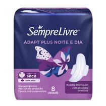 Absorvente Sempre Livre Noturno Seca Com Abas Com 8 Unidades Absorvente Sempre Livre Noturno Seca Com Abas Com 8 Unidades