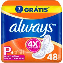 Absorvente Suave P com Abas 48 Unidades Always Antivazamento