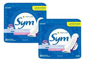 Absorvente Sym Dia E Noite Fluxo Intenso Com Abas 2pct 60un Absorvente Sym Dia E Noite Fluxo Intenso Com Abas 2pct 60un