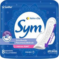 Absorvente Sym Noite & Dia Suave Com Abas 8 Unidades Absorvente Sym Noite & Dia Suave Com Abas 8 Unidades