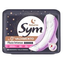 Absorvente Sym Noturno Cobertura Extra Suave Fluxo Intenso com Abas 30 Unidades Absorvente Sym Noturno Cobertura Extra Suave Fluxo Intenso com Abas 30 Unidades