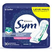 Absorvente Sym Noturno Cobertura Suave com Abas 30 Unidades Leve Mais Por Menos Absorvente Sym Noturno Cobertura Suave com Abas 30 Unidades Leve Mais Por Menos