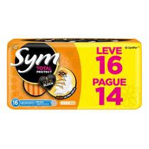 Absorvente Sym Total Protect Cobertura Seca com Abas Leve 16 Pague 14