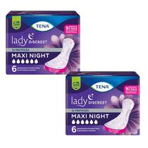 Absorvente Tena Lady Discreet Maxi Night 6 unidades (2 pacotes= 12)