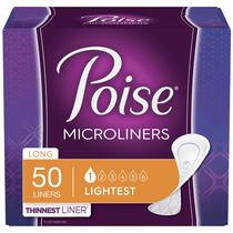 Absorventes Diários Poise Microliners Absorção Leve 50 unidades Absorventes Diários Poise Microliners Absorção Leve 50 unidades