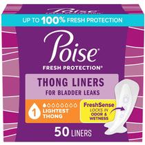 Absorventes Diários Poise para Fio Dental 1 Gota Pacote com 50 Unidades Absorventes Diários Poise para Fio Dental 1 Gota Pacote com 50 Unidades