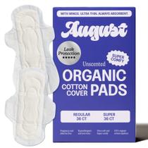 Absorventes Higiênicos August 72 Unidades com Algodão Orgânico e Abas Absorventes Higiênicos August 72 Unidades com Algodão Orgânico e Abas