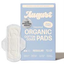 Absorventes Higiênicos August Regular com Abas 72 Unidades Algodão Orgânico Absorventes Higiênicos August Regular com Abas 72 Unidades Algodão Orgânico