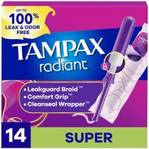 Absorventes Internos Tampax Radiant Super Absorção Sem Perfume 14 Unidades Absorventes Internos Tampax Radiant Super Absorção Sem Perfume 14 Unidades
