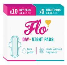 Absorventes Menstruais FLO Dia e Noite Orgânicos de Bambu 15 Unidades