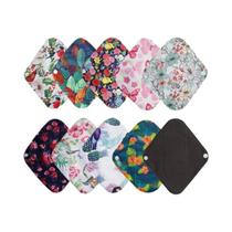 Absorventes Menstruais Reutilizáveis De Fibra De Bambu Impermeáveis 10pcs Protetores De Calcinha