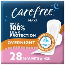 Absorventes Noturnos Maxi Carefree com Abas 28 un.