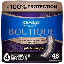 Absorventes para Incontinência Urinária Always Discreet Boutique Moderado 48 unidades Absorventes para Incontinência Urinária Always Discreet Boutique Moderado 48 unidades
