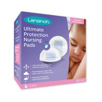 Absorventes para Seios Ultimate Protection Lansinoh - 24 unidades gel de polímeros que absorvem 20x mais e revestimento ultra-seco.