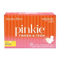 Absorventes Pinkie Mini de Algodão Orgânico para Pré-Adolescentes e Adolescentes 18 Unidades Absorventes Pinkie Mini de Algodão Orgânico para Pré-Adolescentes e Adolescentes 18 Unidades