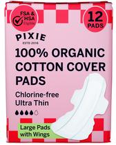 Absorventes Pixie Cup de Algodão Orgânico Ultrafinos Regular Longo