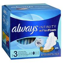 Absorventes Sempre Infinity Tamanho 3 - Extra Fluxo Intenso (14 Unidades - Embalagem com 4)