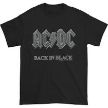 AC/DC de volta em camiseta preta