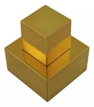 Acabamento 1 1/2 Quadrado + Conversor Deca P/ Docol Dourado Cor:Dourado