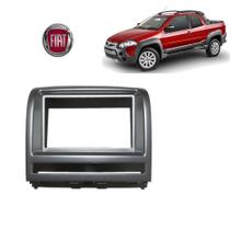 Acabamento 2 Din Fiat Strada Adventure 2009 Cor Prata