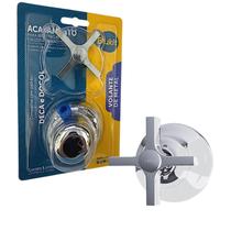 Acabamento Blukit de Metal Cromado Cruzeta para Registros de Padrão Deca ou Docol 092901