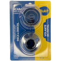Acabamento com Volante de Metal Cromado para Registro Blukit C-40 para Deca ou Docol - 092002 Acabamento com Volante de Metal Cromado para Registro Blukit C-40 para Deca ou Docol - 092002