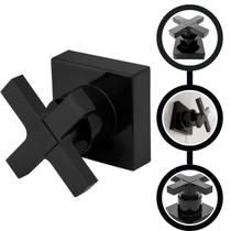 Acabamento Cruzeta Quadrado All Black Para Registro de Pressao Chuveiro Padrão Deca Docol ABS Crie & Construa Acabamento Cruzeta Quadrado All Black Para Registro de Pressao Chuveiro Padrão Deca Docol ABS Crie & Construa