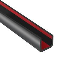 Acabamento de borda de borracha YANRUIPRO, autoadesivo de 3/8 polegadas, 6 m, preto