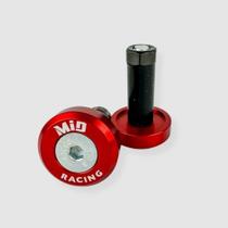 Acabamento De Guidão 100% Cnc Universal Mid Racing (par) Vermelho Acabamento De Guidão 100% Cnc Universal Mid Racing (par) Vermelho
