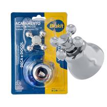 Acabamento de Metal e ABS Blukit C-33 p/ Registro Padrão Deca, Docol e Similares 1/2", 3/4" e 1" - 091902 Acabamento de Metal e ABS Blukit C-33 p/ Registro Padrão Deca, Docol e Similares 1/2", 3/4" e 1" - 091902