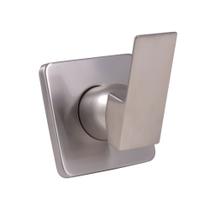 Acabamento de Misturador Monocomando Quadrado para Banheiro Oiapoque Pingoo.casa - Prata Escovado Acabamento de Misturador Monocomando Quadrado para Banheiro Oiapoque Pingoo.casa - Prata Escovado