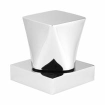 Acabamento de Registro Quadrado Diamante Cromado Padrão Deca Registro Pressão e Gaveta 1/2 3/4 16 Estrias 100% Metal - E