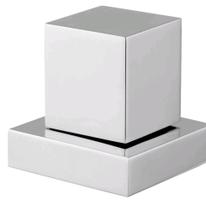 Acabamento em Metal para Registro deca de 1/2 e 3/4 Quadrado Cromado C 32 Acabamento em Metal para Registro deca de 1/2 e 3/4 Quadrado Cromado C 32