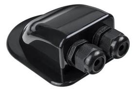 Acabamento Entrada Dupla De Cabo Solar, Anti Uv - Preto Acabamento Entrada Dupla De Cabo Solar, Anti Uv - Preto