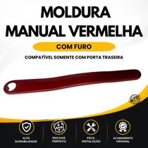 Acabamento Interno VERMELHO Moldura com furo Manual do fiat uno Vivace 2011 até 2022 TRASEIRO Acabamento Interno VERMELHO Moldura com furo Manual do fiat uno Vivace 2011 até 2022 TRASEIRO