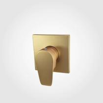 Acabamento Led Monocomando para Chuveiro Base Deca Dourado Fosco - Perflex Acabamento Led Monocomando para Chuveiro Base Deca Dourado Fosco - Perflex