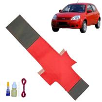 Acabamento material sintético Volante Costurado Ka Street Pulse Fly 2008 Á 2013 Acabamento material sintético Volante Costurado Ka Street Pulse Fly 2008 Á 2013