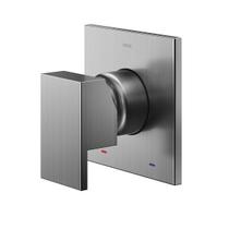 Acabamento monocomando para chuveiro 3/4" alta vazão New Edge/Minima grafite escovado Docol Acabamento monocomando para chuveiro 3/4" alta vazão New Edge/Minima grafite escovado Docol