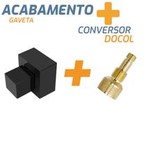 Acabamento P/ Reg Gaveta Preto Quadrado 1.1/2 E 1.1/4 Docol Acabamento P/ Reg Gaveta Preto Quadrado 1.1/2 E 1.1/4 Docol