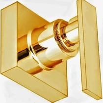 Acabamento P/ Registro Alavanca Quadrado 100% Metal Dourado