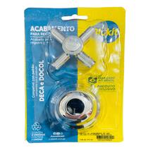 Acabamento P/ Registro Blukit C-37 Abs Cromado P/ Deca/docol